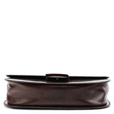 1996 Brown Leather Madras Swing Shoulder Bag