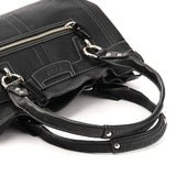 13164 Black Pebbled Leather Tote Bag