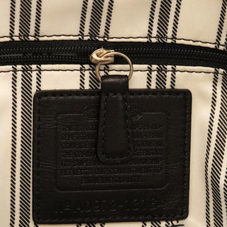 13164 Black Pebbled Leather Tote Bag