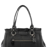 13164 Black Pebbled Leather Tote Bag