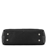13164 Black Pebbled Leather Tote Bag
