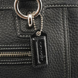 13164 Black Pebbled Leather Tote Bag