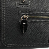 13164 Black Pebbled Leather Tote Bag