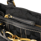 10517 Sac cabas Hamptons en toile Signature noire