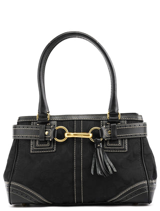 10517 Black Signature Hamptons Tote Bag