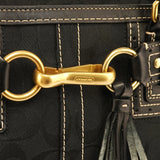 10517 Sac cabas Hamptons en toile Signature noire