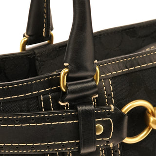 10517 Black Signature Hamptons Tote Bag