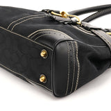 10517 Sac cabas Hamptons en toile Signature noire