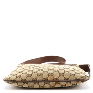 Beige Brown GG Canvas Messenger Shoulder Bag
