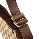 Beige Brown GG Canvas Messenger Shoulder Bag