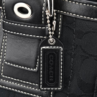 10079 Black Signature Canvas Soho Tote Bag