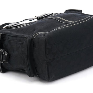 10079 Black Signature Canvas Soho Tote Bag