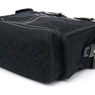 10079 Black Signature Canvas Soho Tote Bag
