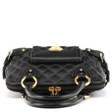 Black Quilted Leather Venetia Tote Bag