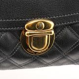 Black Quilted Leather Venetia Tote Bag