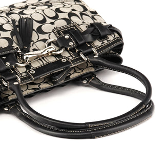 F13065 Grey Black Signature Hamptons Tote Bag