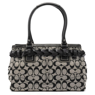 F13065 Grey Black Signature Hamptons Tote Bag