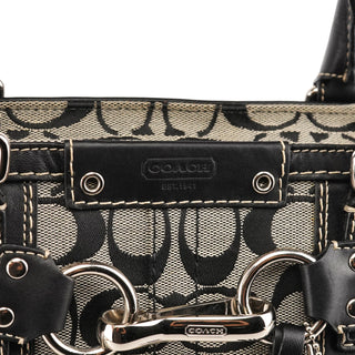 F13065 Grey Black Signature Hamptons Tote Bag