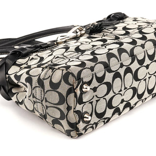 F13065 Grey Black Signature Hamptons Tote Bag