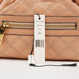 Beige Quilted Leather Little Stam Shoulder Bag