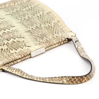 Natural Python Top Handle Bag