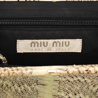 Natural Python Top Handle Bag