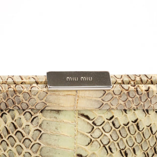 Natural Python Top Handle Bag