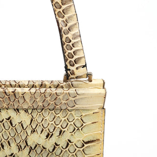 Natural Python Top Handle Bag