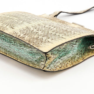 Natural Python Top Handle Bag