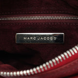 Sac porté épaule multipoches en cuir rouge