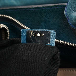 Teal Leather Bay Bag