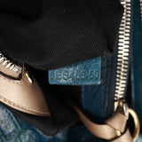 Sac Bay en cuir bleu canard