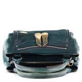 Sac Bay en cuir bleu canard