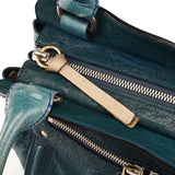 Sac Bay en cuir bleu canard