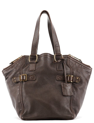 257433 Brown Leather Downtown Tote Bag