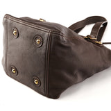 257433 Brown Leather Downtown Tote Bag