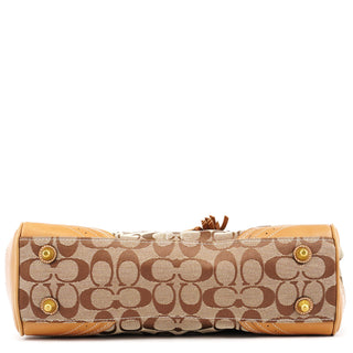 F14597 Beige Tan Signature Hamptons Tote Bag