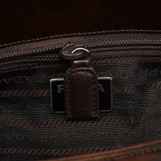 Brown Spazzolato Girafo Shoulder Bag