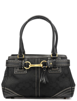 10507 Black Signature Hamptons Tote Bag