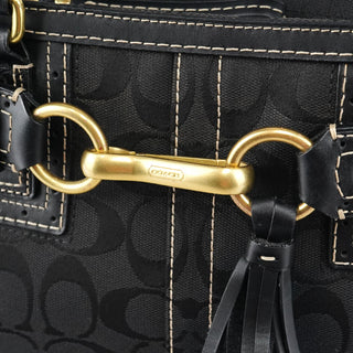 10507 Black Signature Hamptons Tote Bag