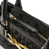 10507 Sac cabas Hamptons en toile Signature noire