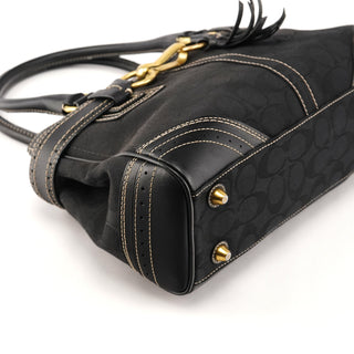 10507 Black Signature Hamptons Tote Bag