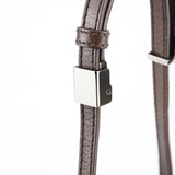 Brown Calfskin Leather Flap Crossbody Bag