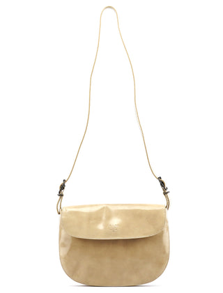 B7185 Ivory Spazzolato Fume Flap Crossbody Bag