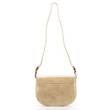 B7185 Ivory Spazzolato Fume Flap Crossbody Bag