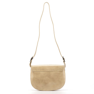 B7185 Ivory Spazzolato Fume Flap Crossbody Bag