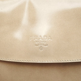 B7185 Ivory Spazzolato Fume Flap Crossbody Bag