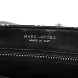 Black White Quilted Leather Flap Shoulder Bag