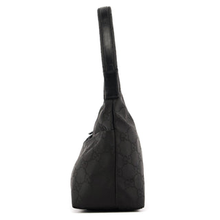 001 3386 Black GG Nylon Hobo Shoulder Bag