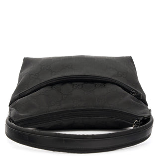 001 3386 Black GG Nylon Hobo Shoulder Bag